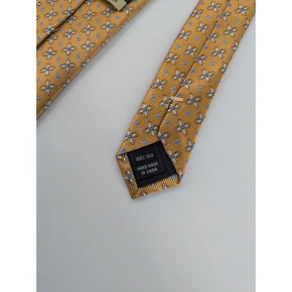 NWT JOS A. BANK Yellow Floral‎ Neck Tie 100% SILK HERITAGE COLLECTION - Picture 7 of 10
